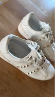 Valentino white leather sneakers with pyramid studs, size 38