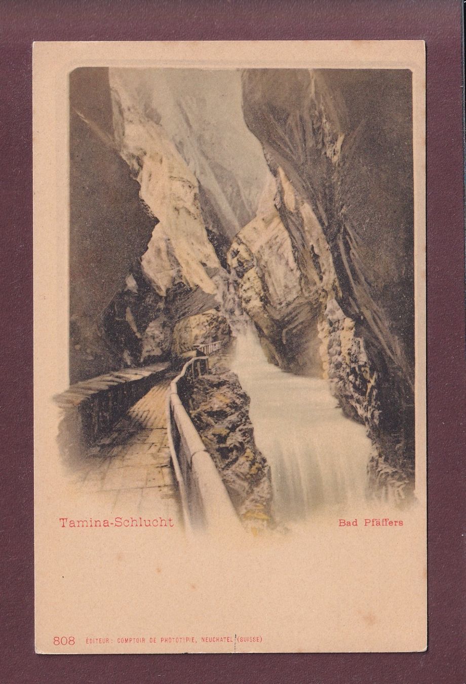 Ansichtskarten: Bad Pfäffers - TAMINA-SCHLUCHT - CPN – Gebraucht aus Pully von nicecards