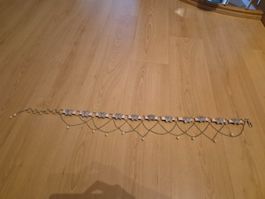 Rosa Gürtel mit Schmetterlingen und Perlen 90 cm, neuwertig