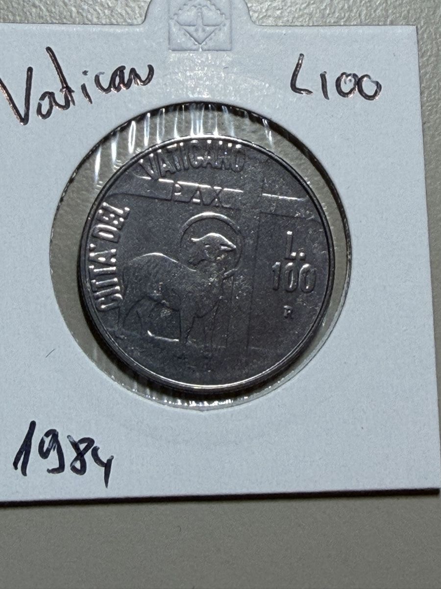 Alle Münzen: Vatican - 100 lires - 1984 – Gebraucht aus Payerne von Mike1682