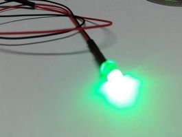 Blink-LED 3mm grün 12V verkabelt 5+5=10