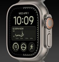 Apple Watch Ultra Titanium Grey with New Black Band 98%.