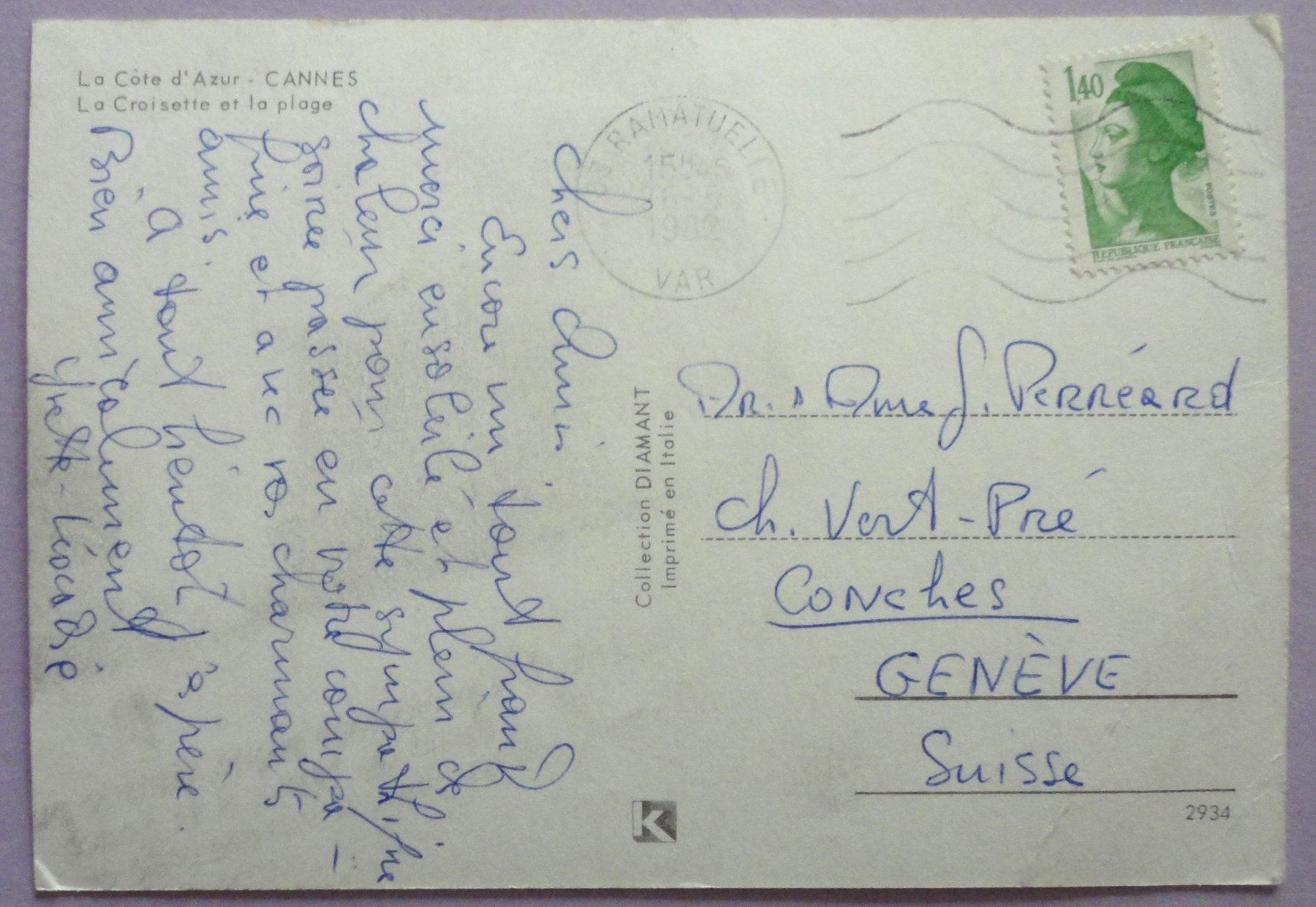 Cartoline postali: Cannes - La Croisette et la plage – Difettoso da Fétigny venduto da Billy2miny 1