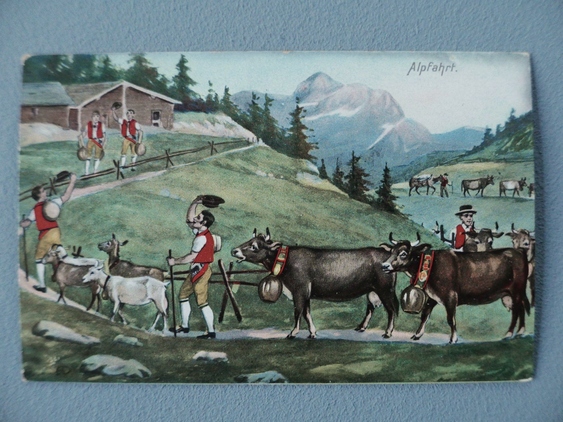 Cartoline postali: ANTIKE ANSICHTSKARTEN ALPFAHRT APPENZELL – Usato da Balgach venduto da Zwischenraum 3