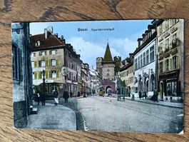 Alte PK / Basel - Spalenvorstadt Gelaufen 1924