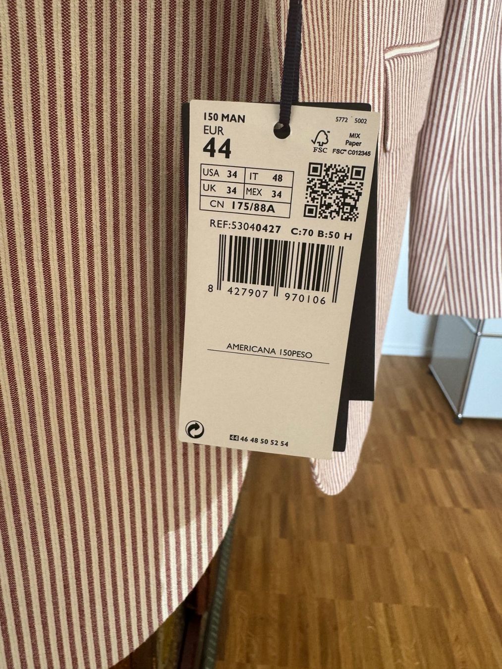 Mango Anzüge: Costume Seersucker taille S - NEUF – Neu und originalverpackt aus Basel von BradPeeters 4