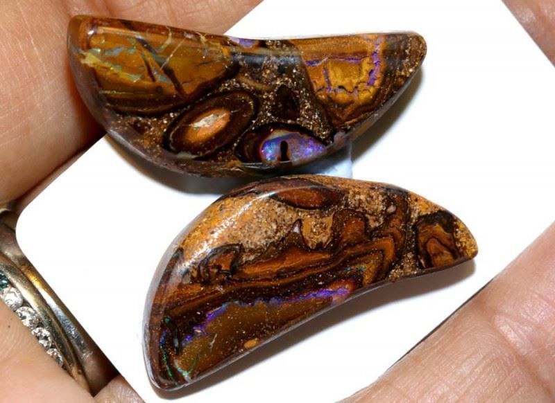 Pietre preziose: Australische Boulder Opale Paar 48.65Cts – Nuovo (secondo la descrizione) da Bern venduto da Grindelwaldaus 1