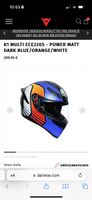 AGV Motorradhelm - POWER MATT DUNKEL BLAU / ORANGE / WEISS