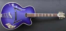 Höfner Archtop Jazz Guitar 461 ca. 1960 Blue Burst Piezo