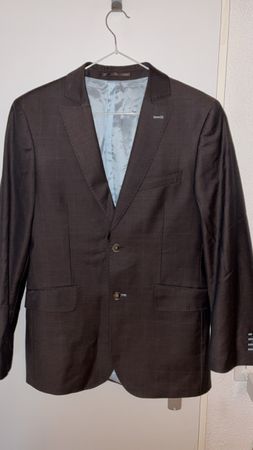 Costume homme STAMBRIDGE taille 48 marron rayures fines