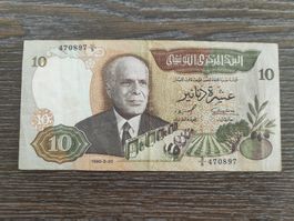 Tunesien 10 Dinars 1986 !!!!!!