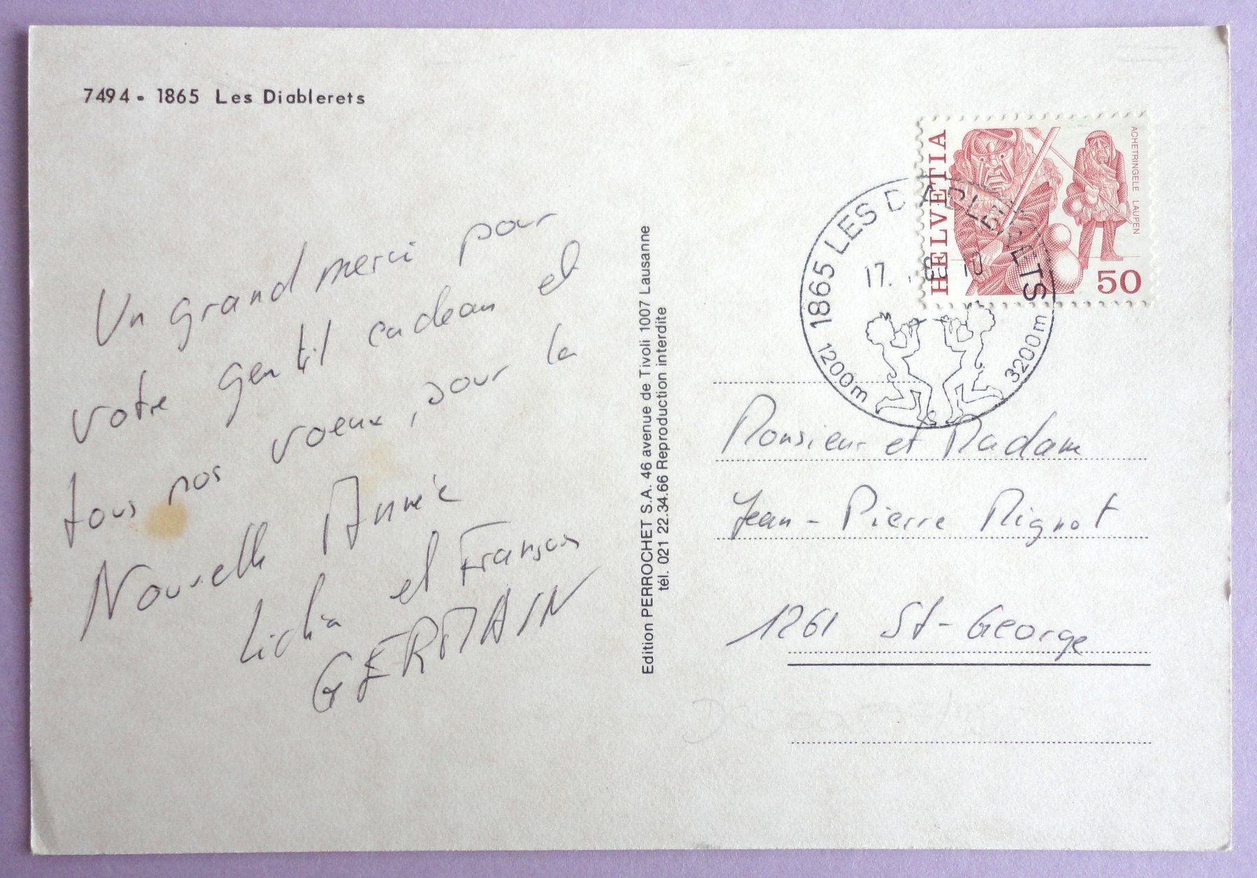 Cartes postales: Les Diablerets – D'occasion à Fétigny par Billy2miny 1