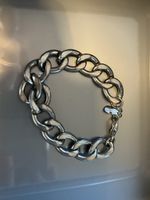 Armband silberfarben grobe Gliederkette guter Zustand