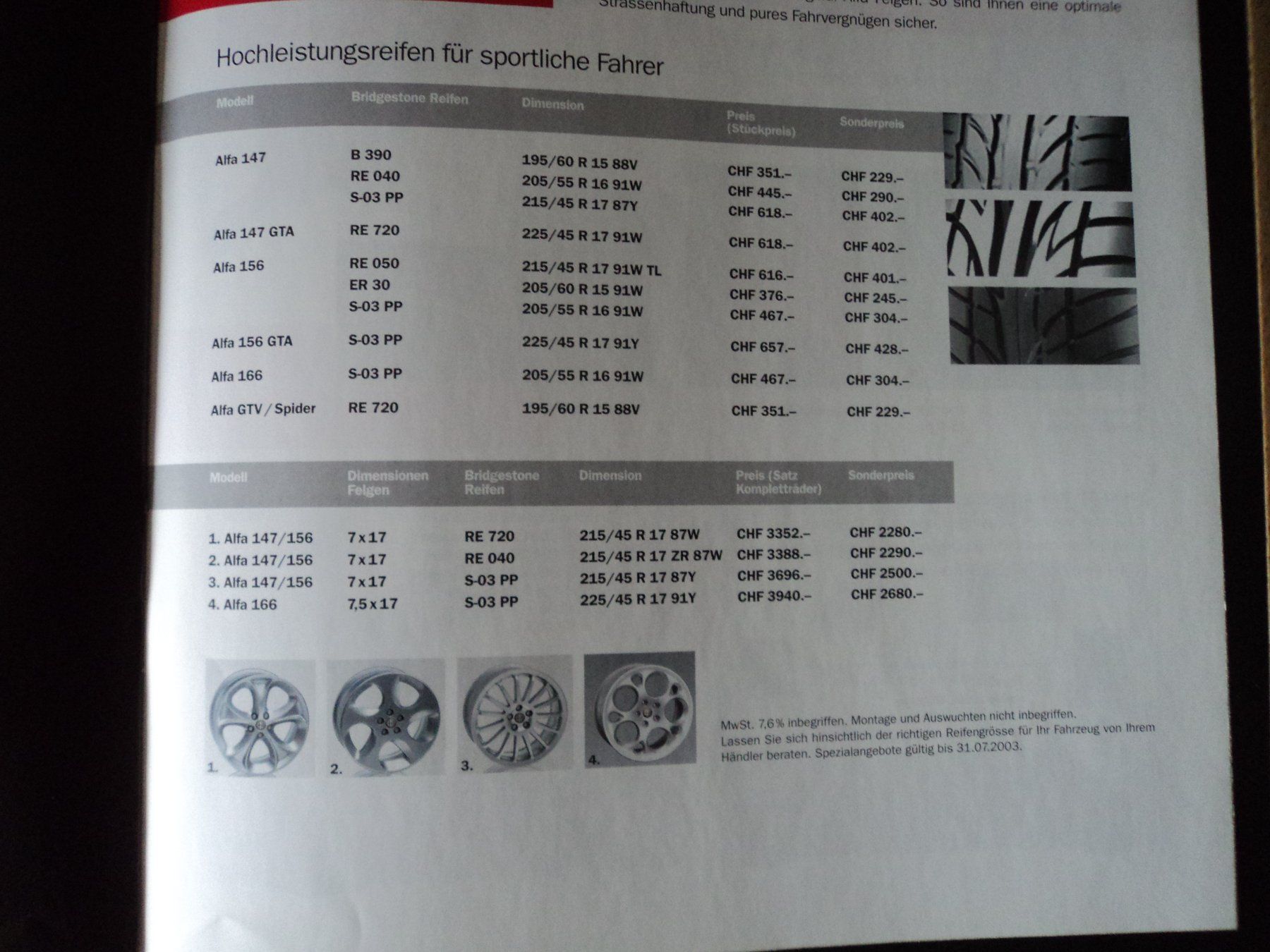 Alfa Romeo Documents: Prospekt Alfa Romeo Services 2003 – D'occasion à Schwarzenburg par modelCARama 6