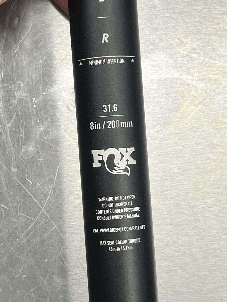 Fox Pezzi di ricambio: FOX TRANSFER 200mm DROPPER POST 31.6  – Usato da Fribourg venduto da 7vo_pd22 2