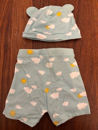H&M Baby Set Gr. 74, Sommerhose mit Mütze, Top Zustand!