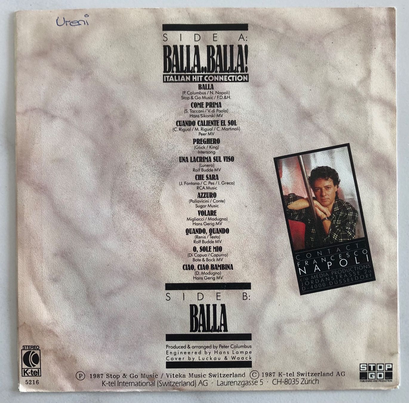 Schallplatten: FRANCESCO NAPOLI - BALLA...BALLA! – Gebraucht aus Poliez-Pittet von Newtown-Records 1
