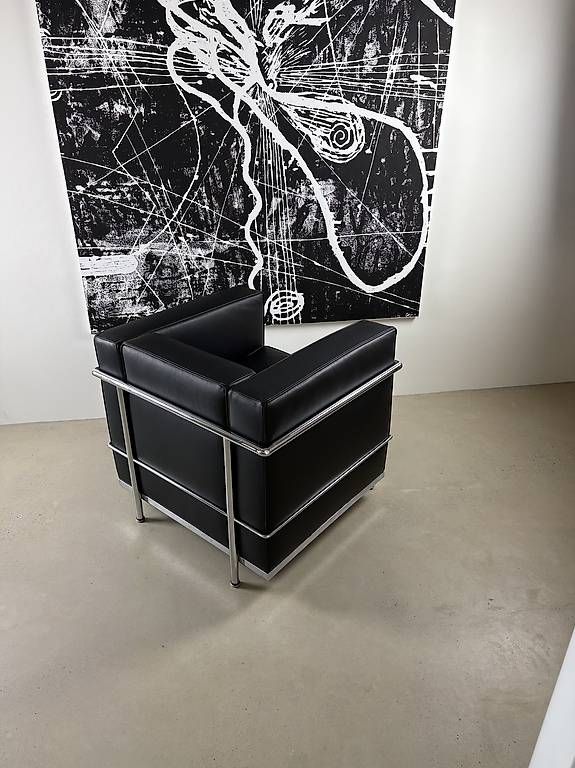 Poltrone: Designer Sessel LC2 Stil- Echtleder Schwarz – Nuovo (secondo la descrizione) da Münchenstein venduto da AndreHaus 2