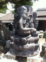 Skulptur Ganesha Garten Steinskulptur Elefantengott Statue