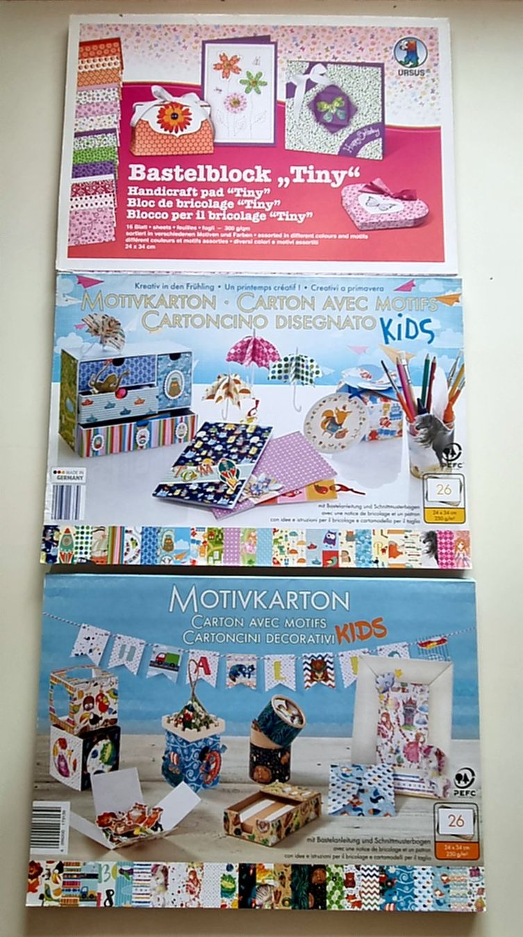 Carta: 3 Motivkartonblöcke Scrapbooking Kinder – Usato da Effretikon venduto da lenalisa63