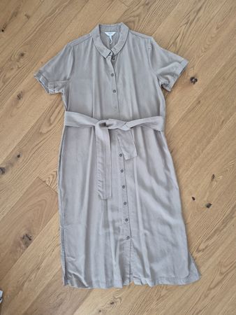 Object Hemdblusenkleid Gr. 42 mit Gürtel, beige