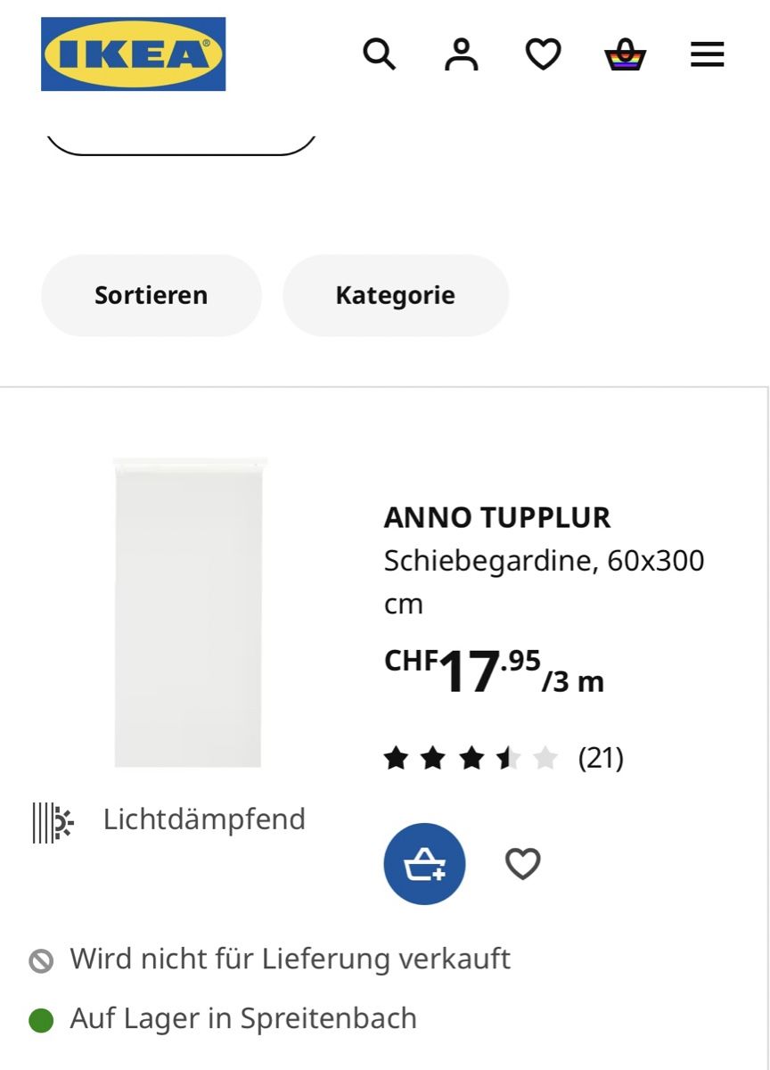 Vorhänge: Ikea Schiebegardine 60x300cm NEU – Neu und originalverpackt aus Buchs ZH von crazyhandbaggirl123 3