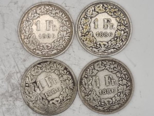 Tutti le monete: 1 FR 1886 Lot 4 Stück – Usato da Bure venduto da chap981
