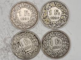 1 FR 1886 Lot 4 Stück