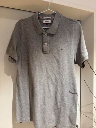 Tommy Hilfiger Denim Poloshirt Grau Gr. L -Top Zustand!