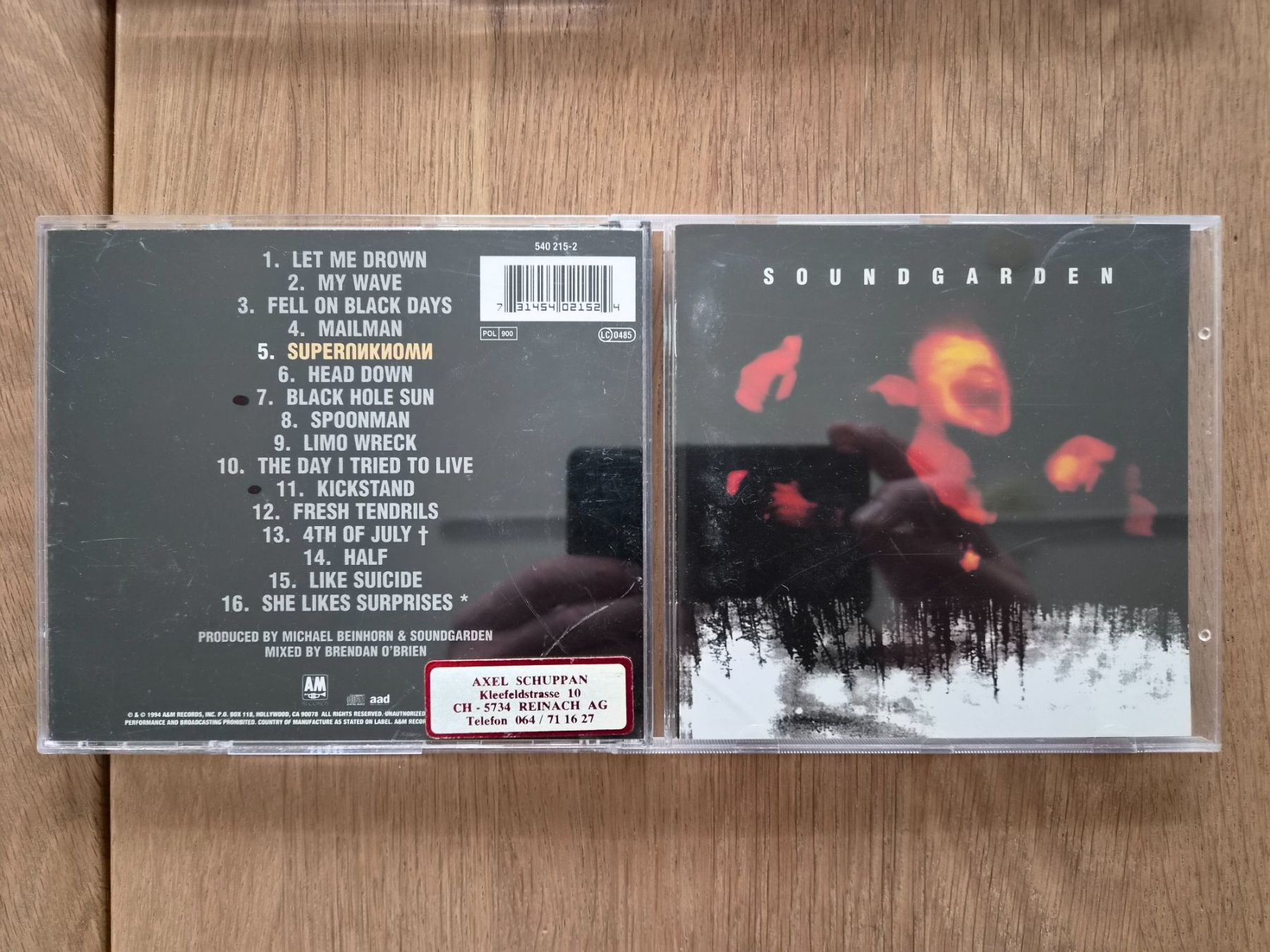 CD: CD Soundgarden - Superunknown, 1994 – Usato da Nebikon venduto da Harley-Davidson01