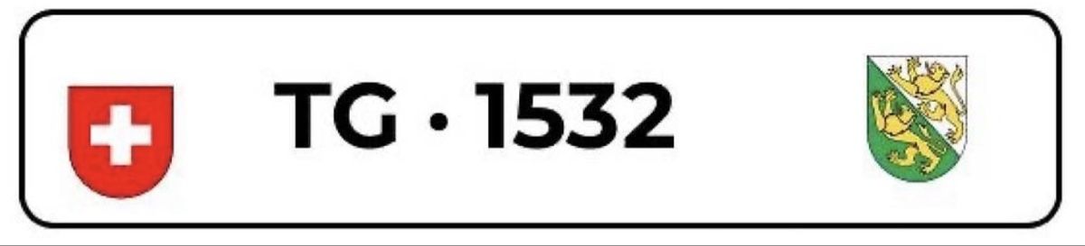 Insegne: Kennzeichen/Nummer Thurgau  TG 1532 – Nuovo (secondo la descrizione) da Aadorf venduto da Mehmet92 1
