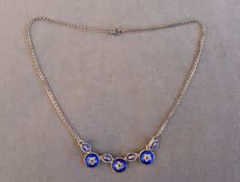 Kette 925 Silber mit emailliert um 1975