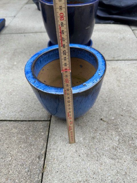 Blumentöpfe: Blumentopf in Blau – Gebraucht aus Weiach von Stony12