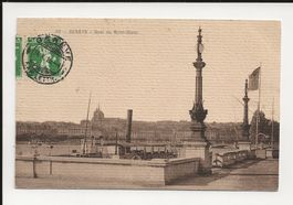AK 1910 Genève , Genf Quai du Mont-Blanc mit Schiff
