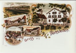 Gruss aus Bonstetten -Ansicht um 1900 im Format A4, keine AK