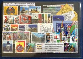 1999 Schweiz Jahresserie ET Halbmond - Postpreis 36.90