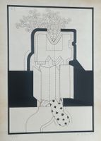 LÜTHI Urs (1947) - Grosse Lithographie, Signiert & dat. 1966