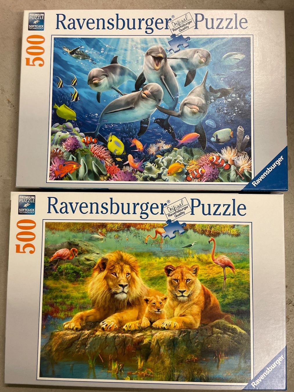 Ravensburger Puzzle: Zwei Ravensburger Tierpuzzle à 500 Teile – Usato da Winterthur venduto da July03