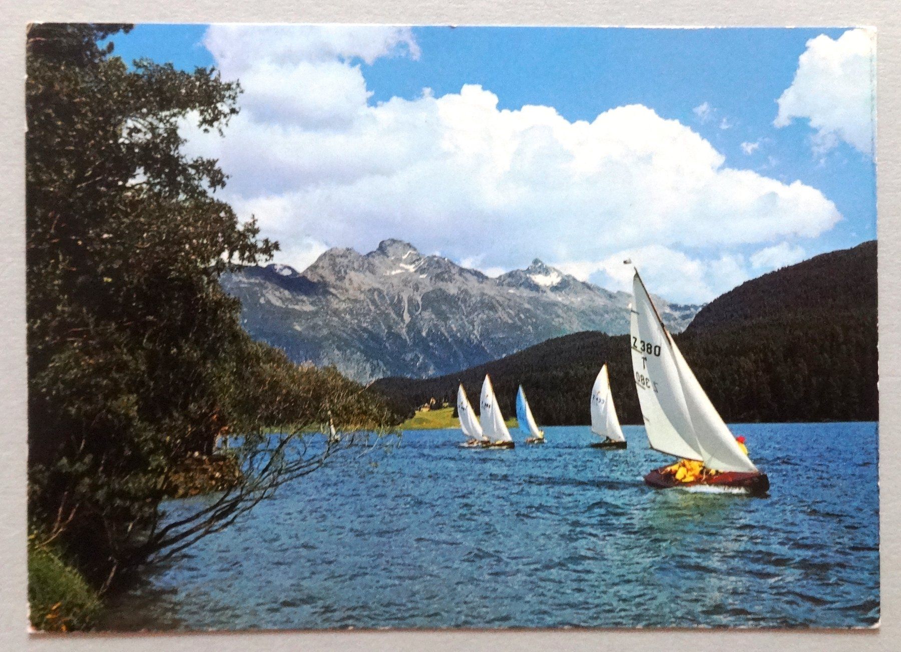 Cartoline postali: Segelschiffe auf dem St. Moritzersee – Difettoso da Fétigny venduto da Billy2miny