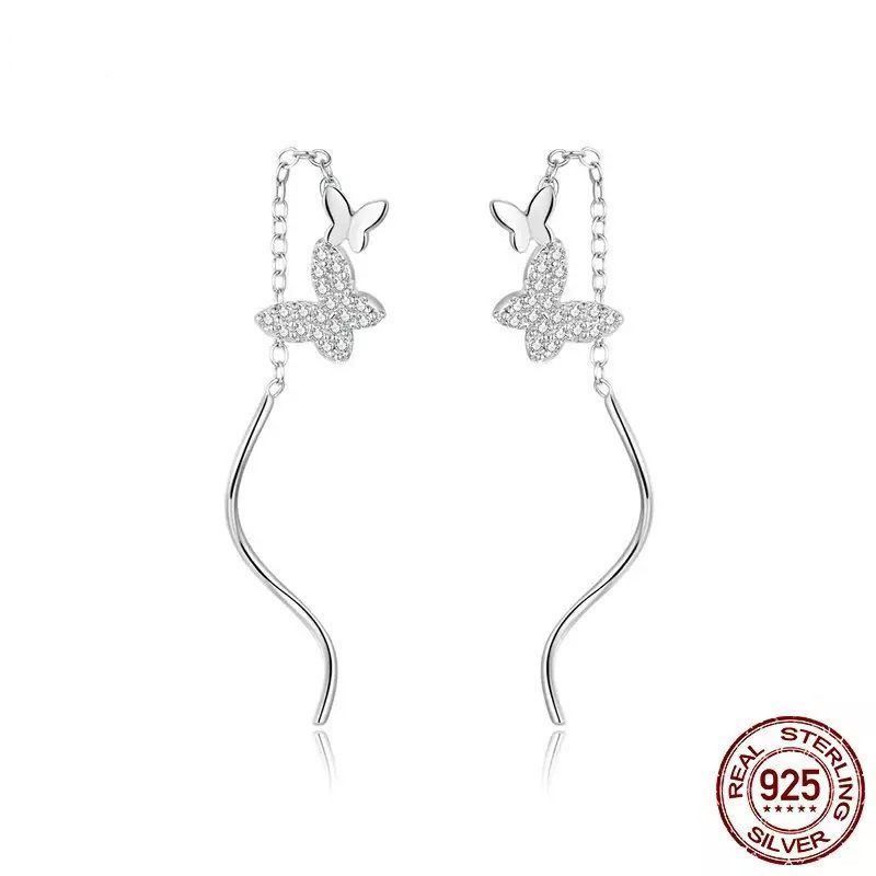 Orecchini pendenti & Orecchini a lobo: silber schmetterling ohrstecker – Nuovo e nell'imballaggio originale da St. Gallen venduto da yatoot26 1