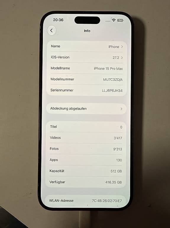 Apple Handys / Smartphones: iphone 15pro max 512gb – Gebraucht aus Bubendorf von mam_cfx2 2