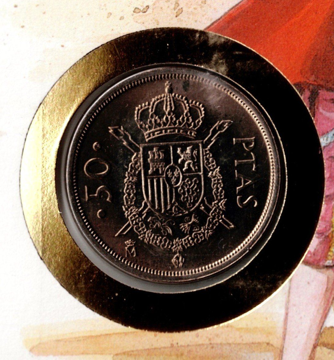 Tutti le monete: Spanien_1984_Münzbrief mit Beschreibung – Usato da Hombrechtikon venduto da Fraese01 2