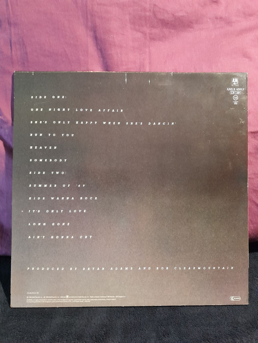 Vinyles: Bryan Adams Reckless Vinyl EU 1984  topzustand  – Neuf (Voir description) à oekingen par beauty1964 1