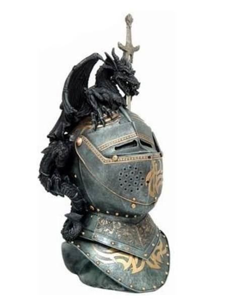 Statuette: Gothic Ritterhelm Brieföffner 40cm – Nuovo e nell'imballaggio originale da Bichelsee venduto da Avalonya