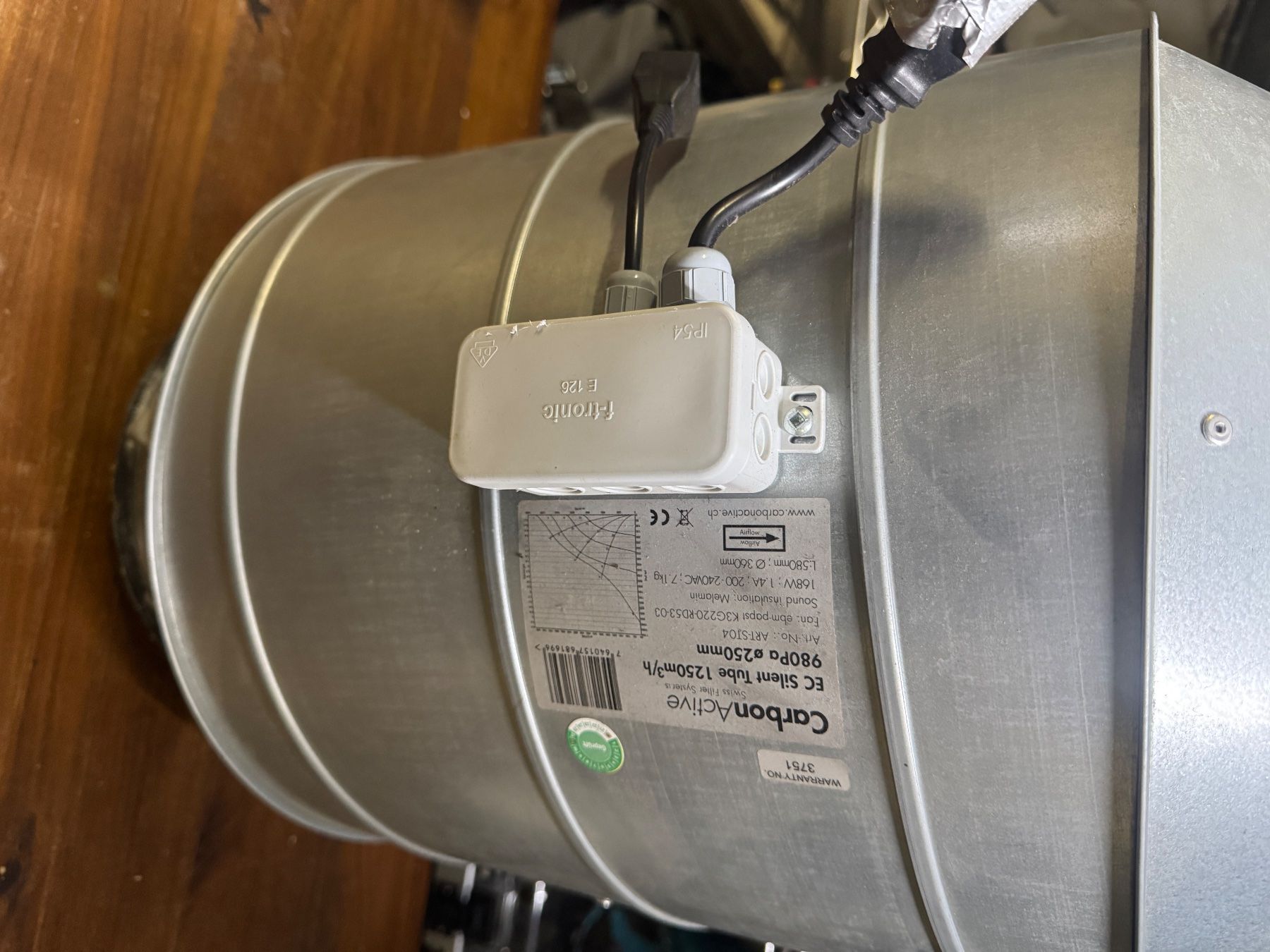 Ventilatori: Carbonactive EC Silent Rohrlüfter Lüfter Grow – Usato da Zürich venduto da Zuerich_Seebach 1