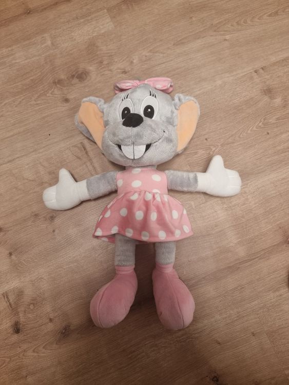 Mousehouse Stoffmaus 34 Cm – Rosa Kuscheliges Plüschtier Für Baby-Mädchen