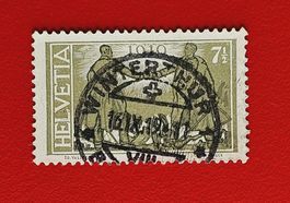 FRIEDENSMARKEN PAX 1. WK 143 VOLLSTEMPEL WINTERTHUR 1919
