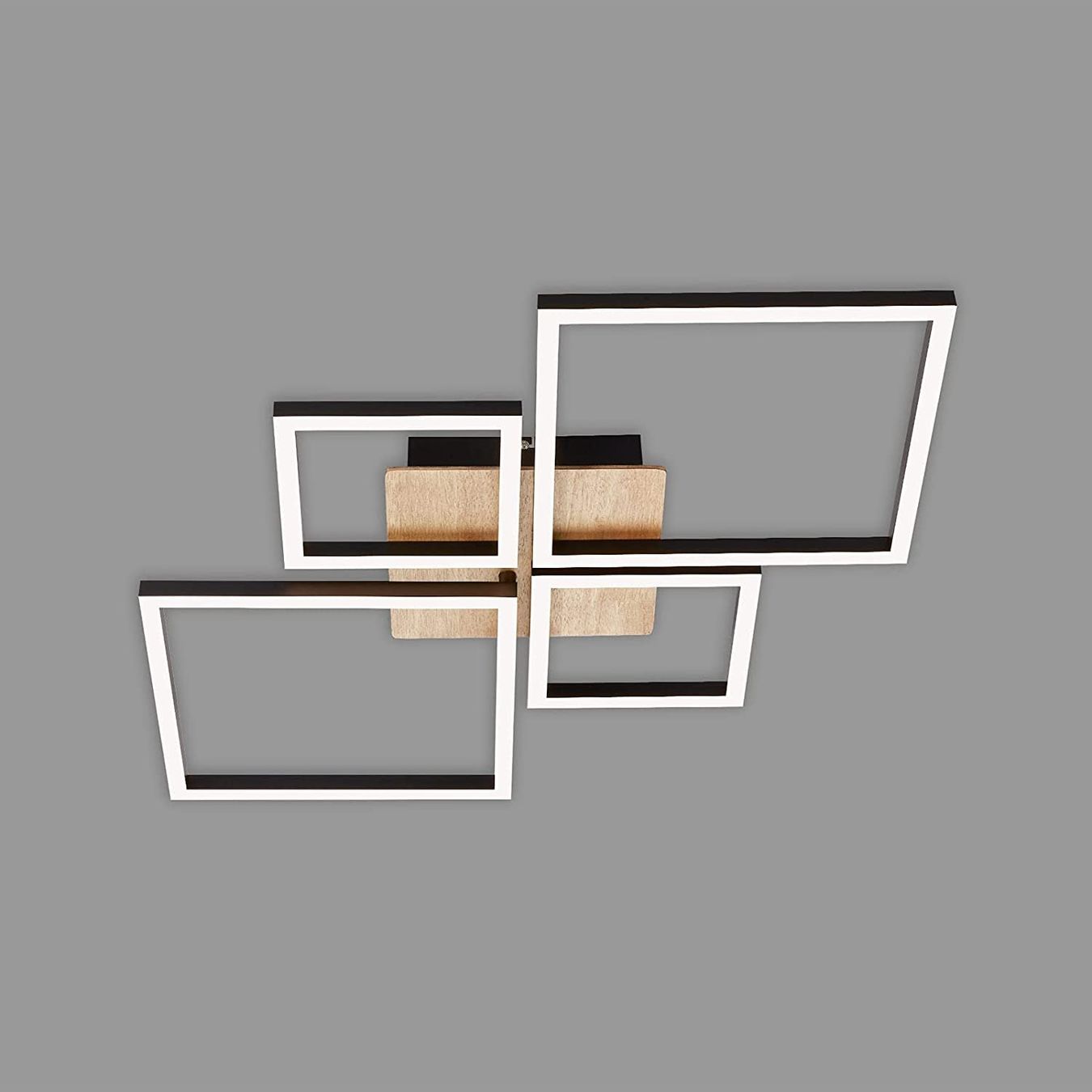 Lampadari & plafoniere: 48W LED Deckenleuchte Schwarz Holz dimmbar Deckenlampe – Nuovo e nell'imballaggio originale da Zürich venduto da NovaDen