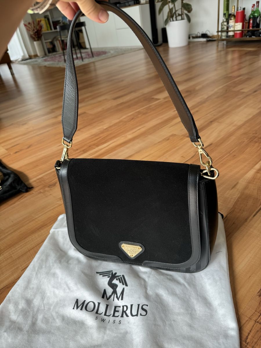 Maison Mollerus Taschen für Damen: Mollerus Umhängetasche Schwarz Leder – Gebraucht aus Killwangen von baffi06