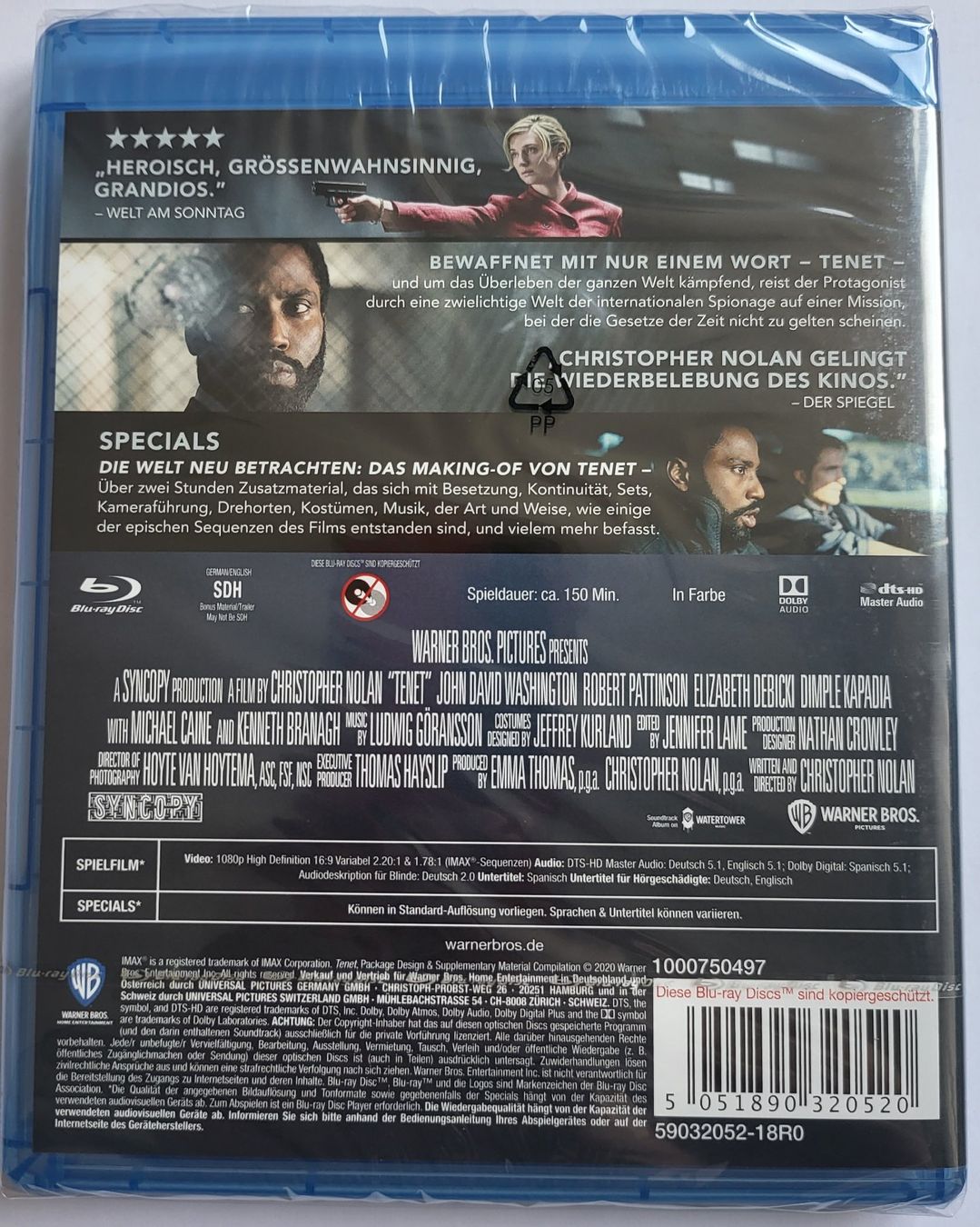 Tutti i DVDs: TENET (Blu-Ray) Original verpackt – Nuovo e nell'imballaggio originale da Kriens venduto da Rothenfluh66 1